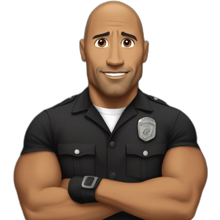 The Rock in jail uniform emoji