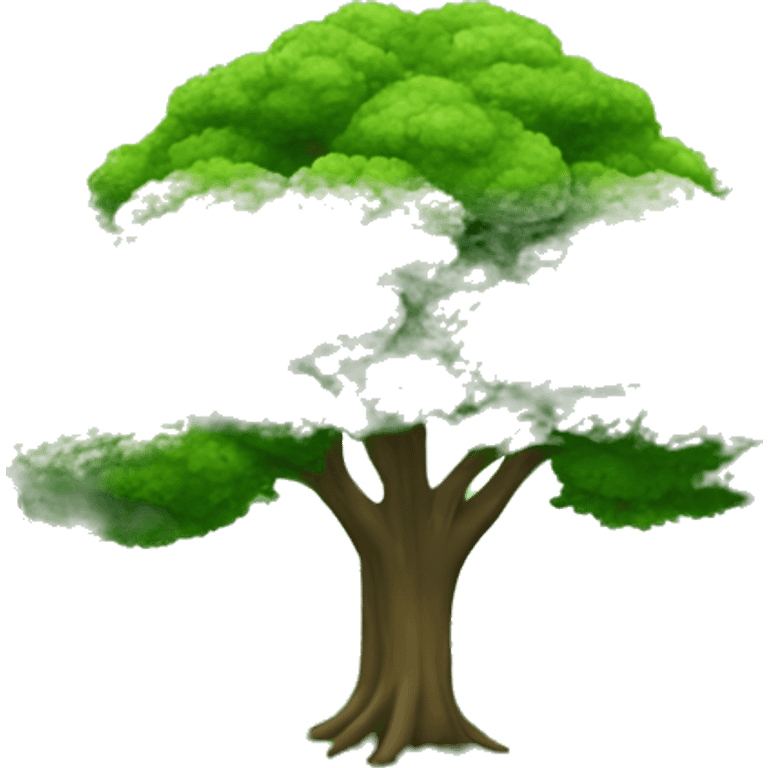 Green plot of land with the trees emoji