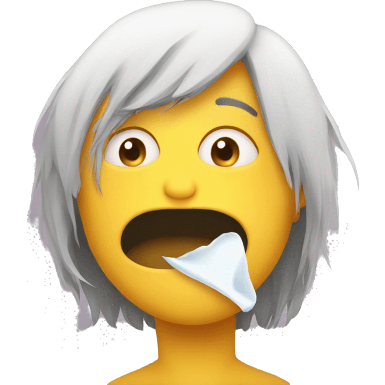 runny nose from yellow snot emoji