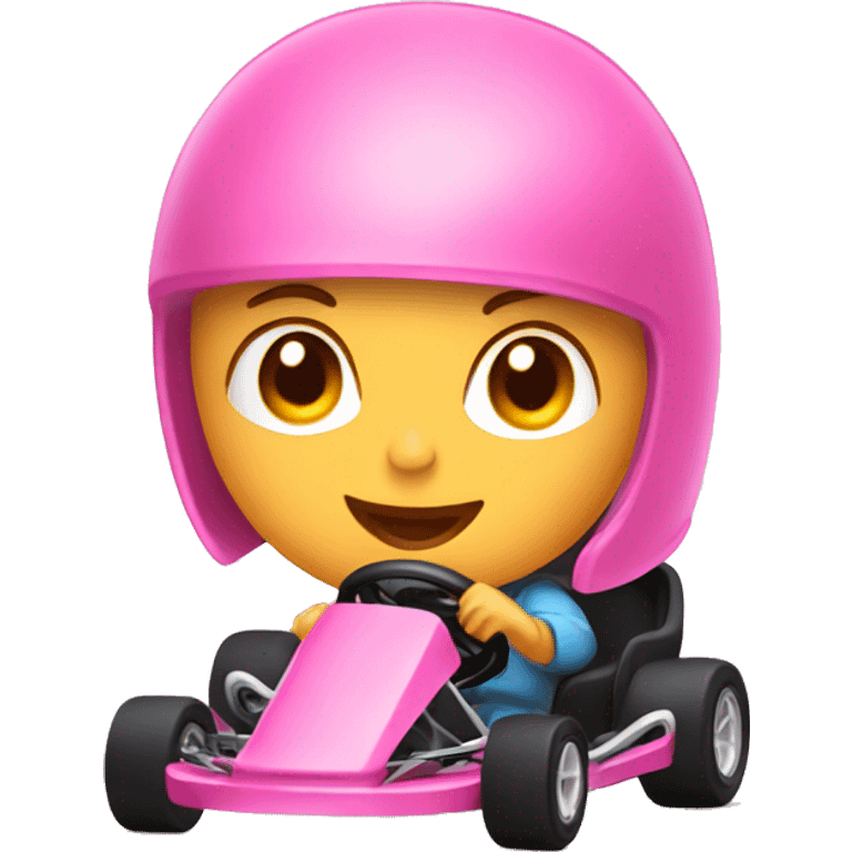 Pink go kart  emoji