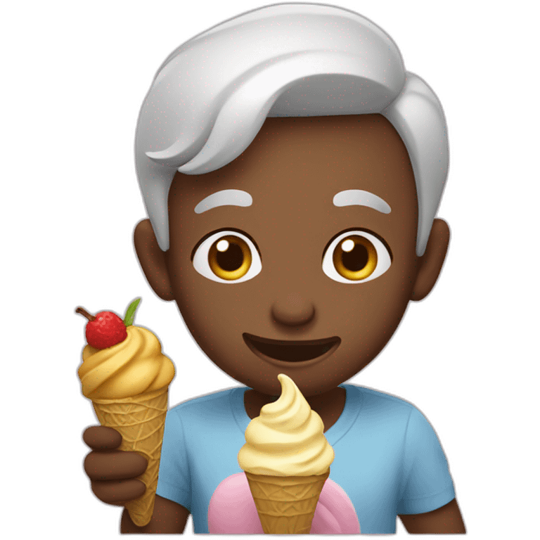 yogi ji eating ice cream emoji