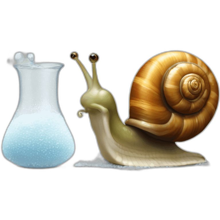 A snail getting salt poured on it emoji