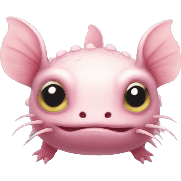 Axolotl eye roll cute emoji