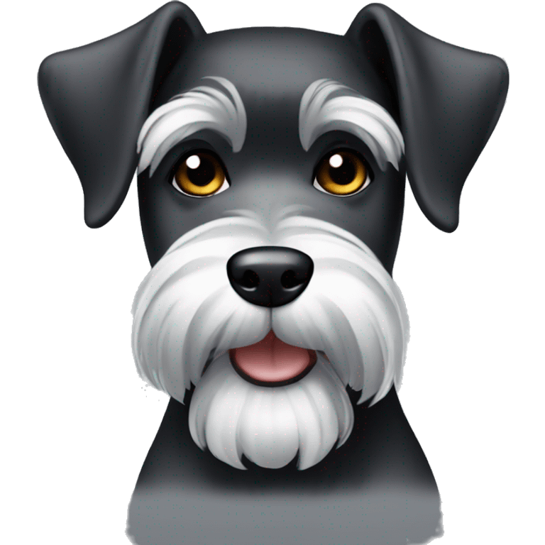 Black and silver schnauzer emoji