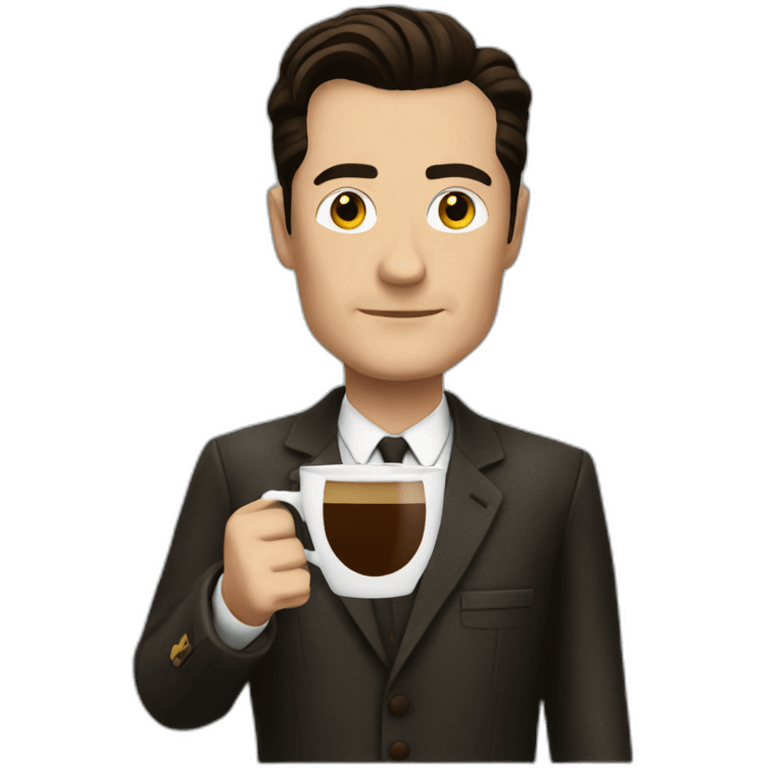 agent cooper with coffee cup emoji