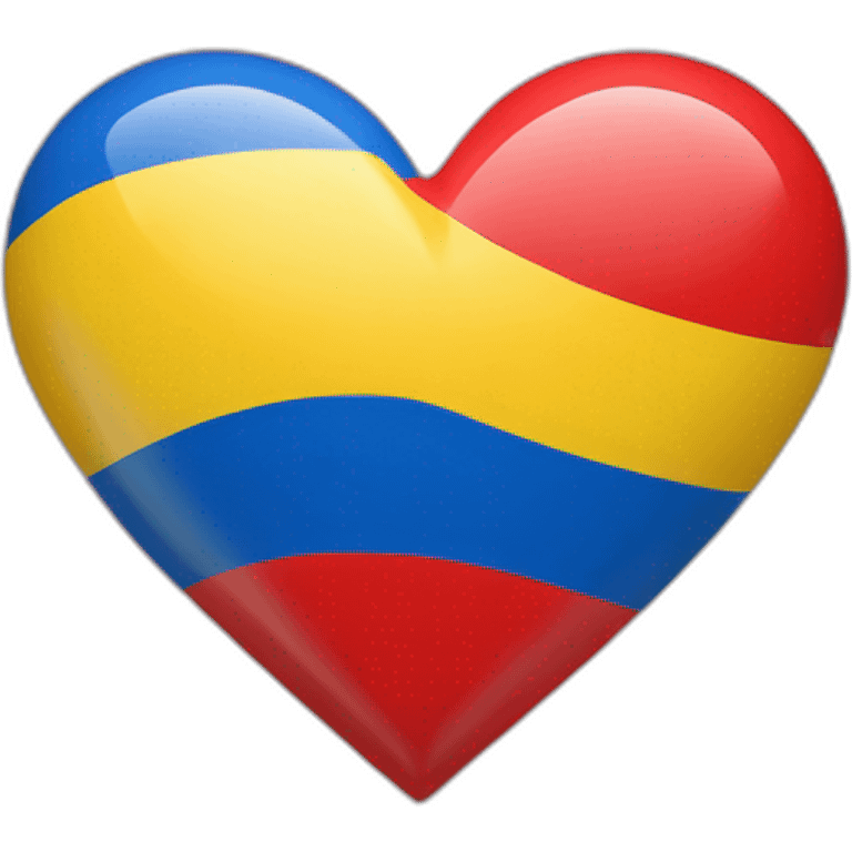 Red heart with Ukranian flag emoji