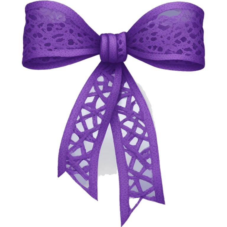 Purple lace ribbon emoji