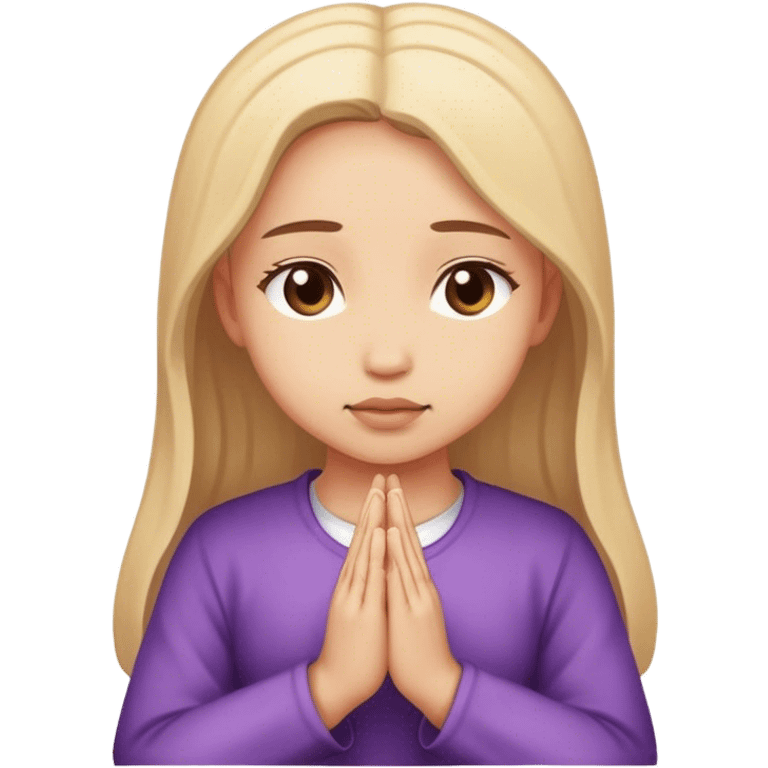 Praying girl emoji