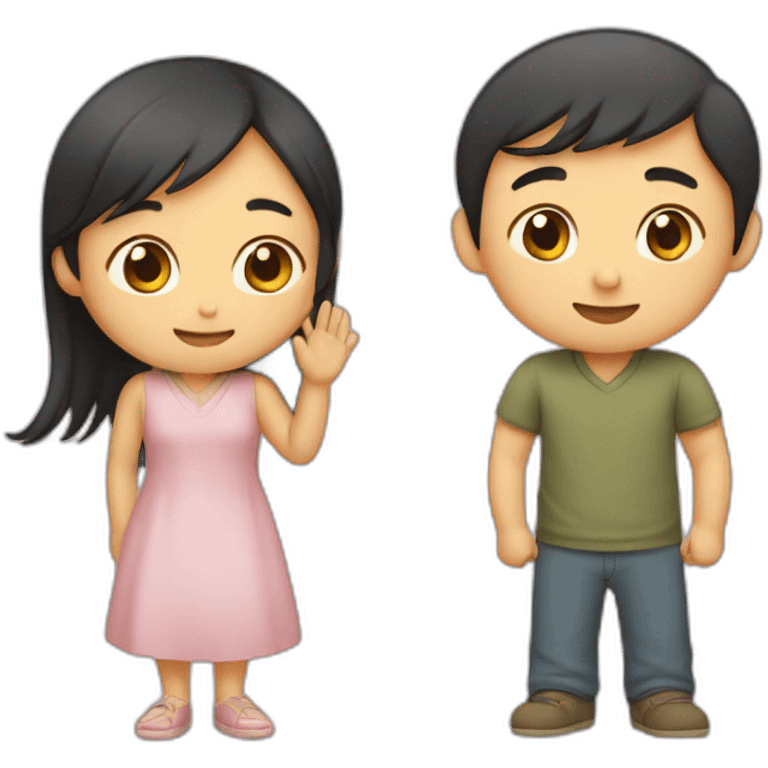 asian-boy-pats-his-asian-girl's-head emoji