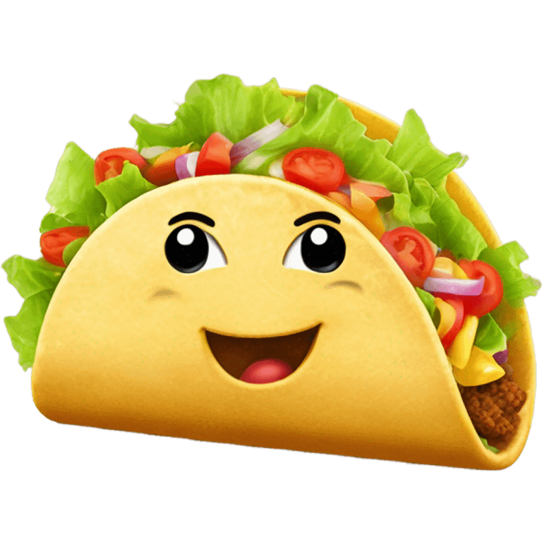 happy taco cheerinh emoji