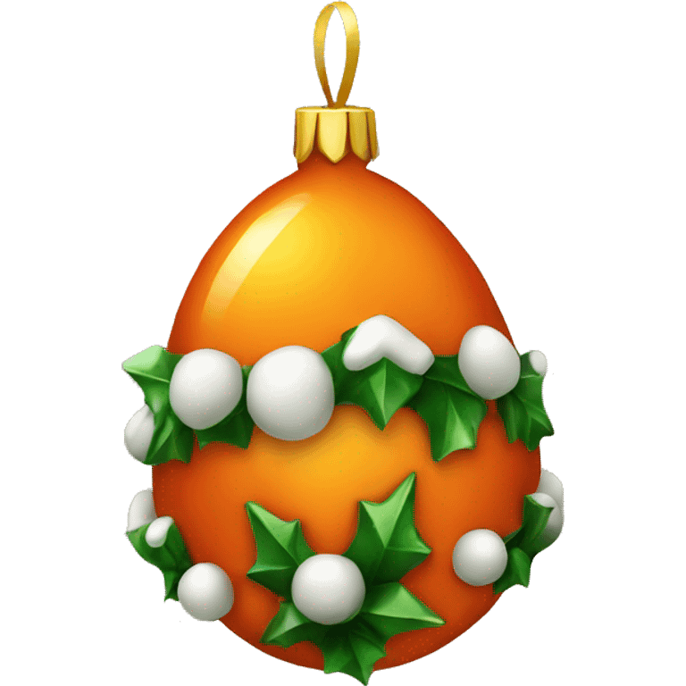 christmas decoration orange color emoji