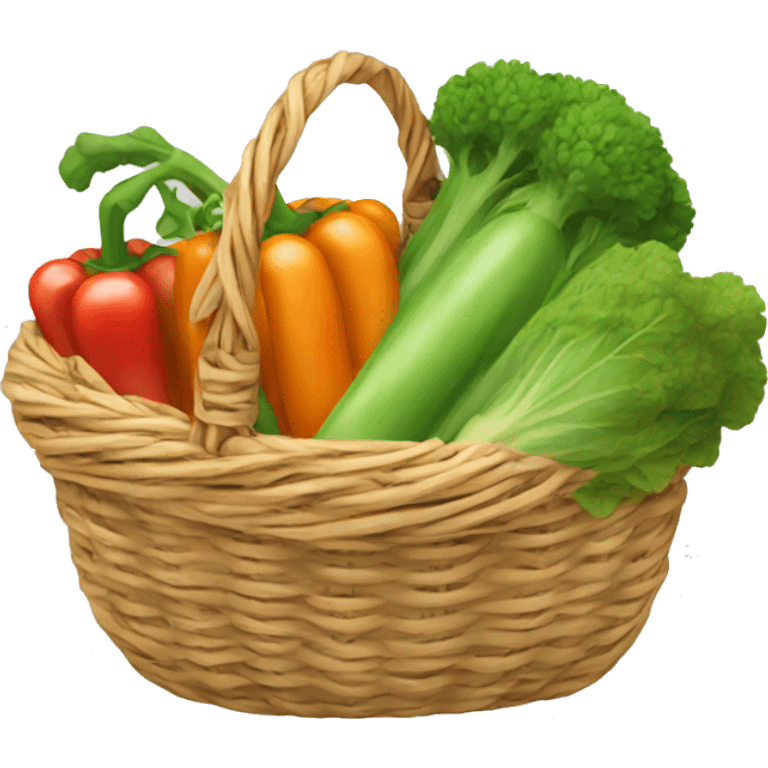 Basket with vegetables  emoji