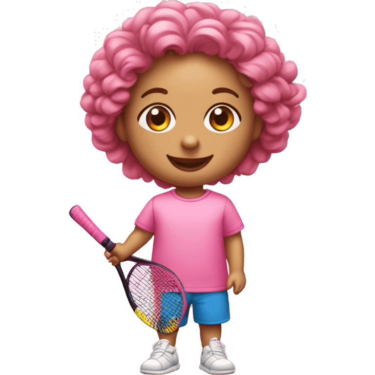 Projete um Emojis realista de  bebê com roupinha rosa e tenis de joelho  fazendo oraçao  emoji