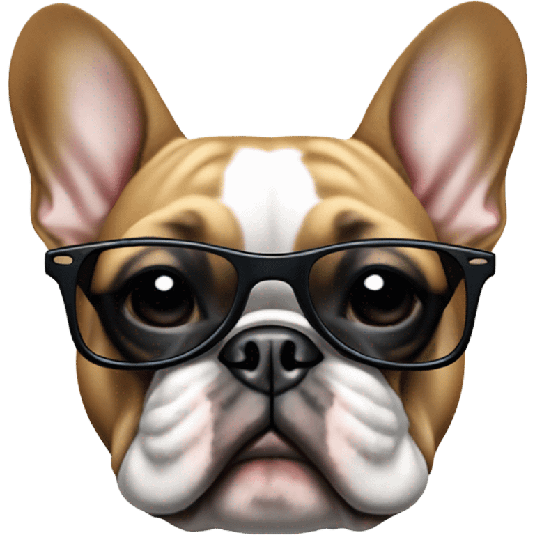 French bulldog wearing sunglasses  emoji