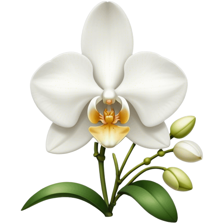 white orchid emoji