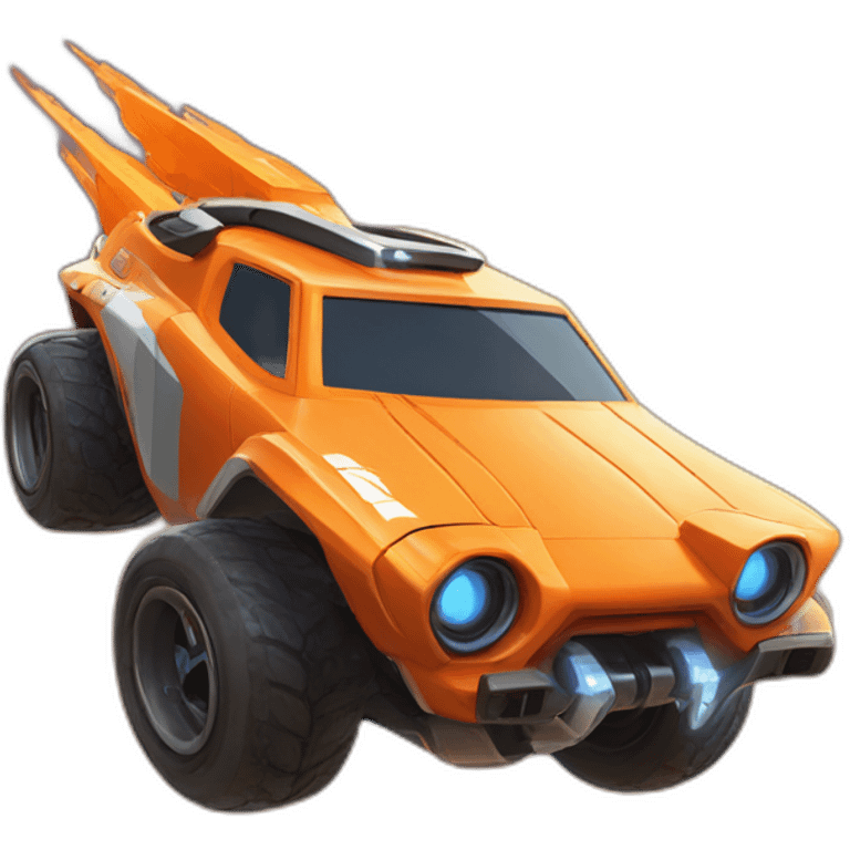 Orange rocket league octane jump and fly emoji