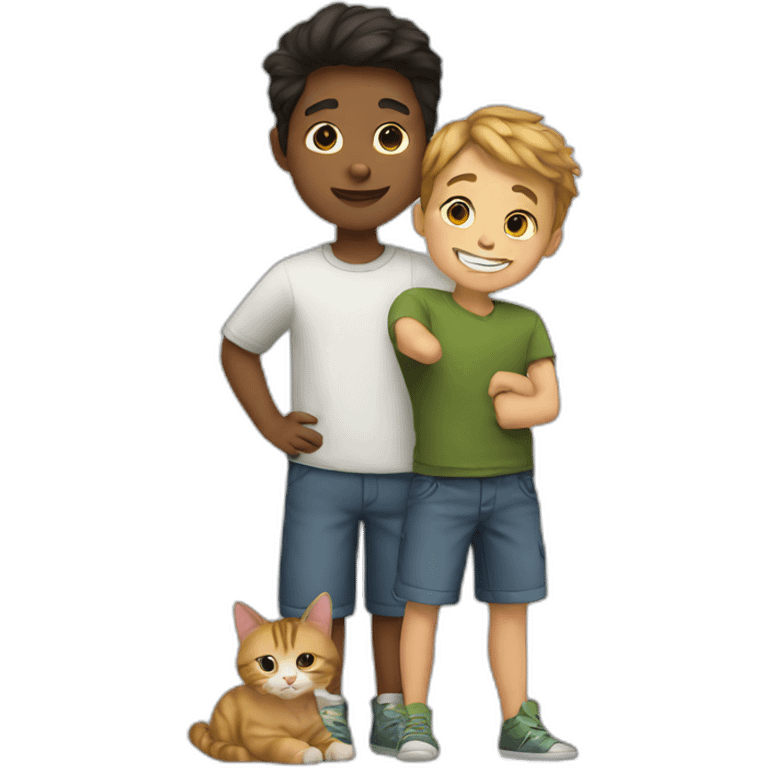 boy and cat emoji