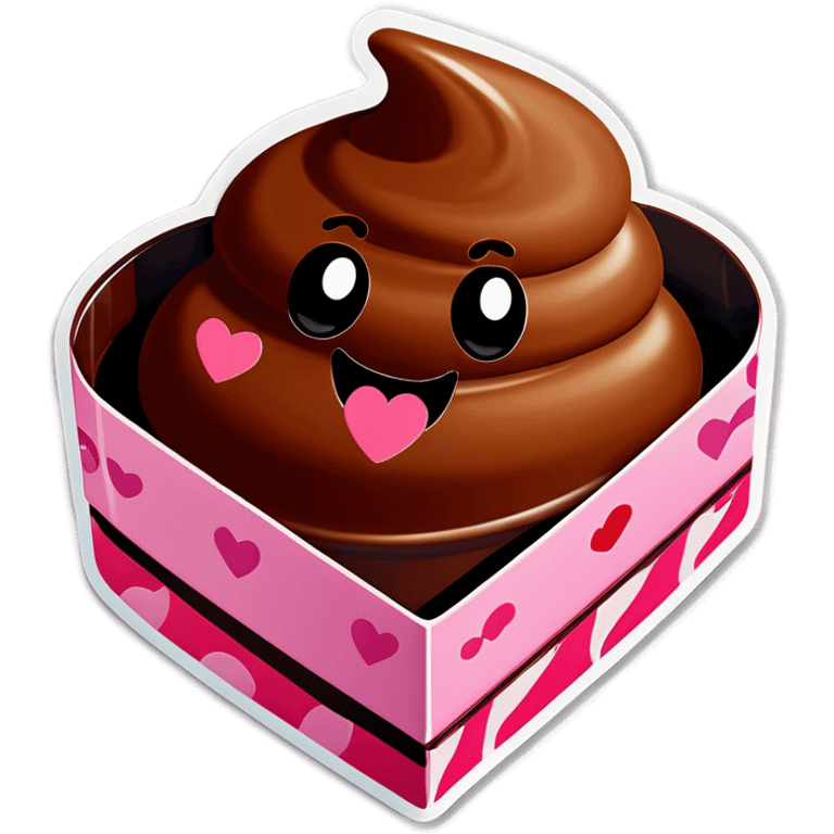 poop emoji valentines chocolate box emoji