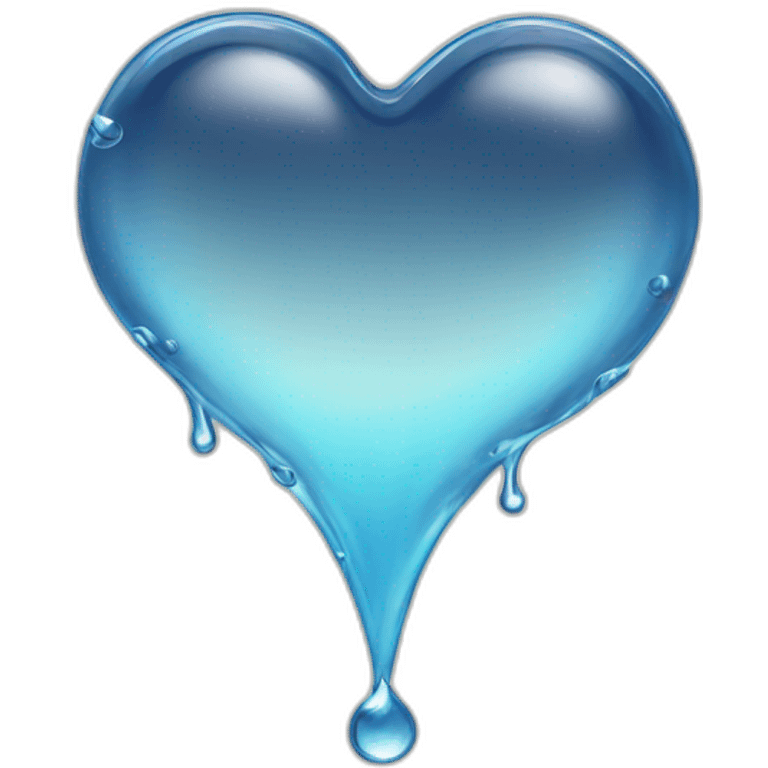 heart-shaped water tear emoji