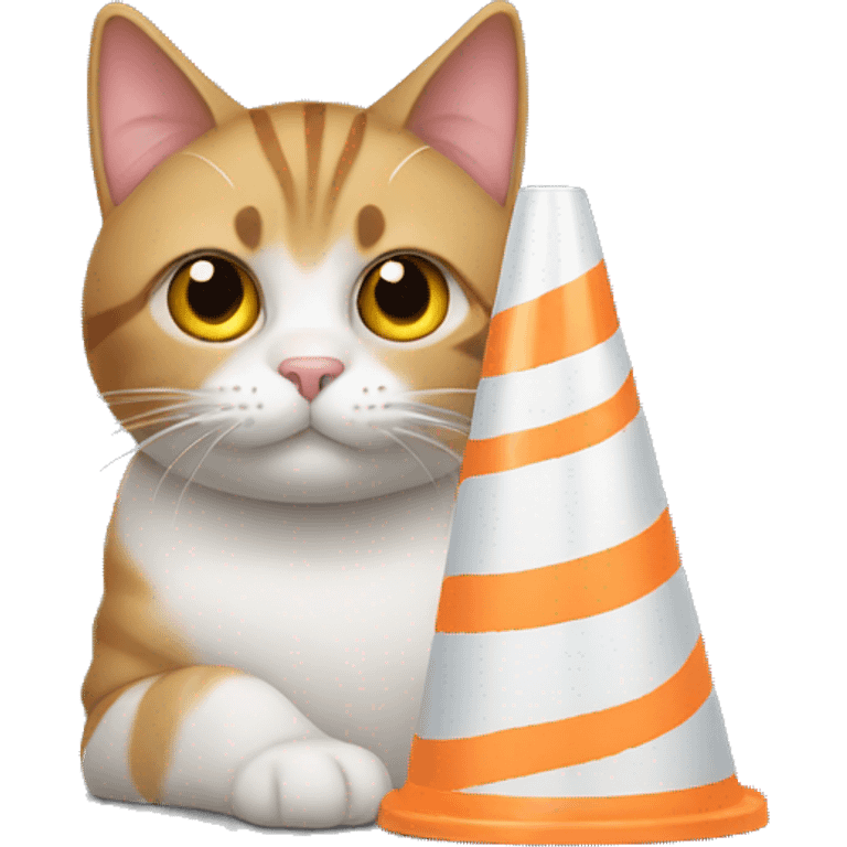 cat with a plastic cone emoji