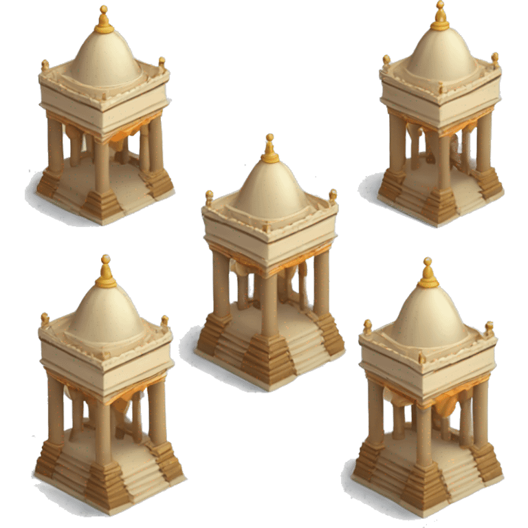 MAKE RELIGIOUS TEMPLE BABA MURAD SHAH JI ISOMETRIC EMOJI emoji