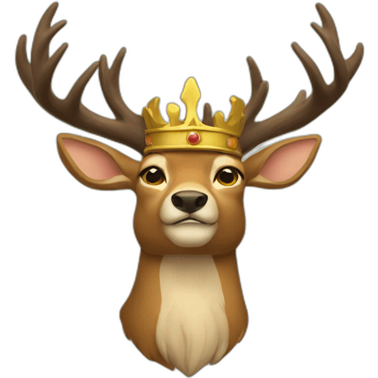 Deer king emoji