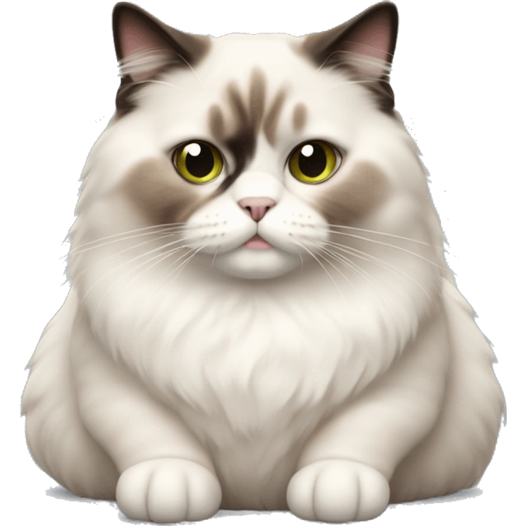 really fat ragdoll cat emoji