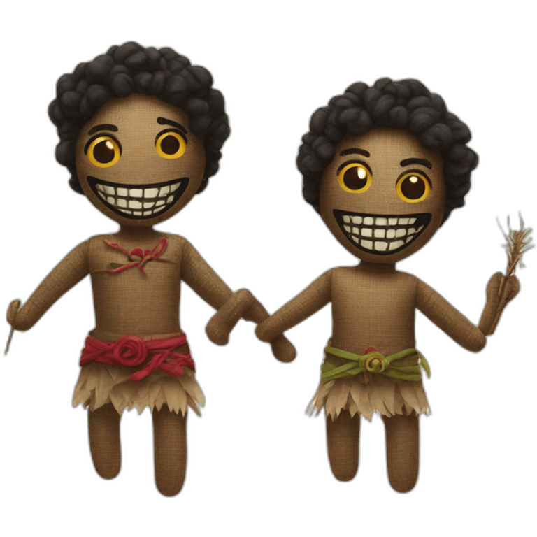 couple of voodoo dolls emoji