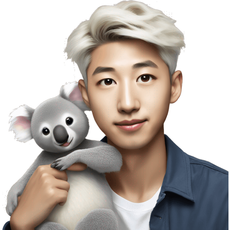 kim namjoon with koala emoji