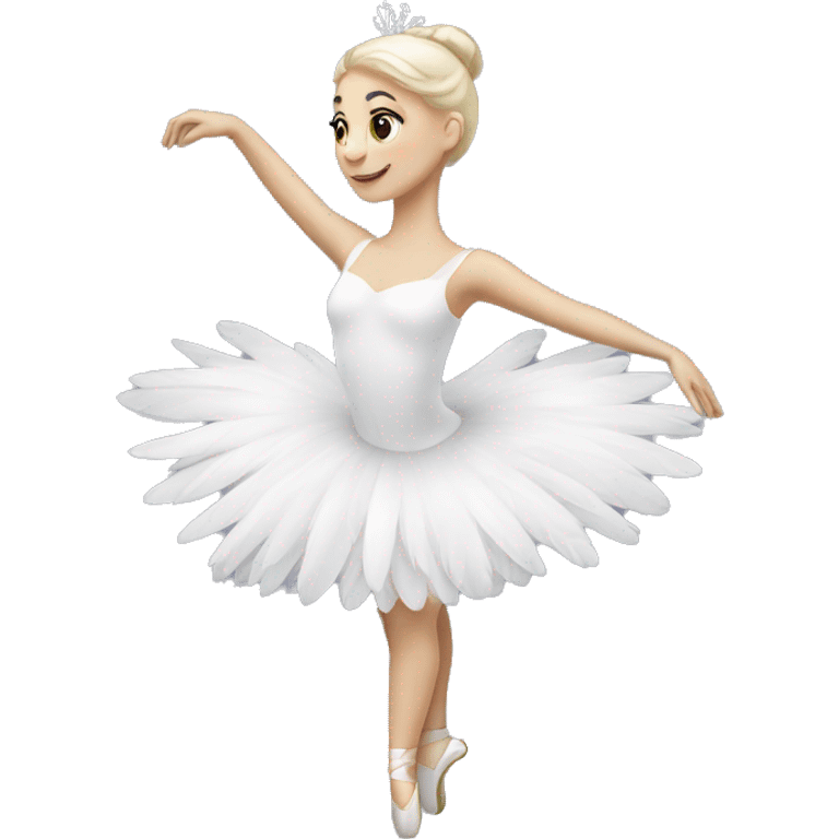 White swan ballerina emoji