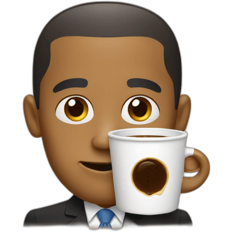 obama drinking coffee emoji