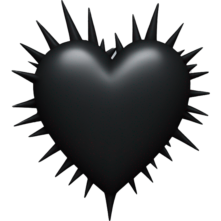 Black heart with spikes emoji