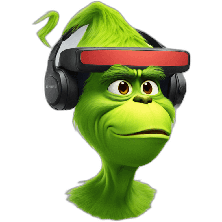 Grinch in vr headset emoji