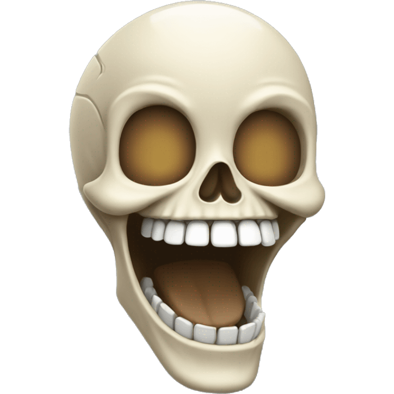 Skeleton head laughing  emoji