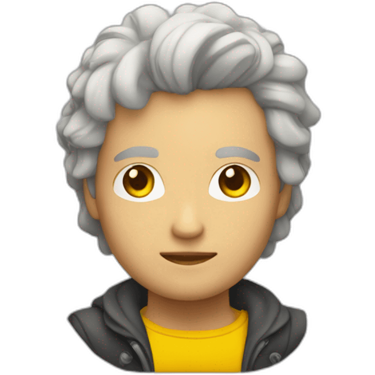 Persona muy fuerte de raza blanca con pelo corto y amarillo emoji