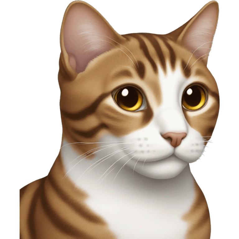 Brown and white tabby cat  emoji