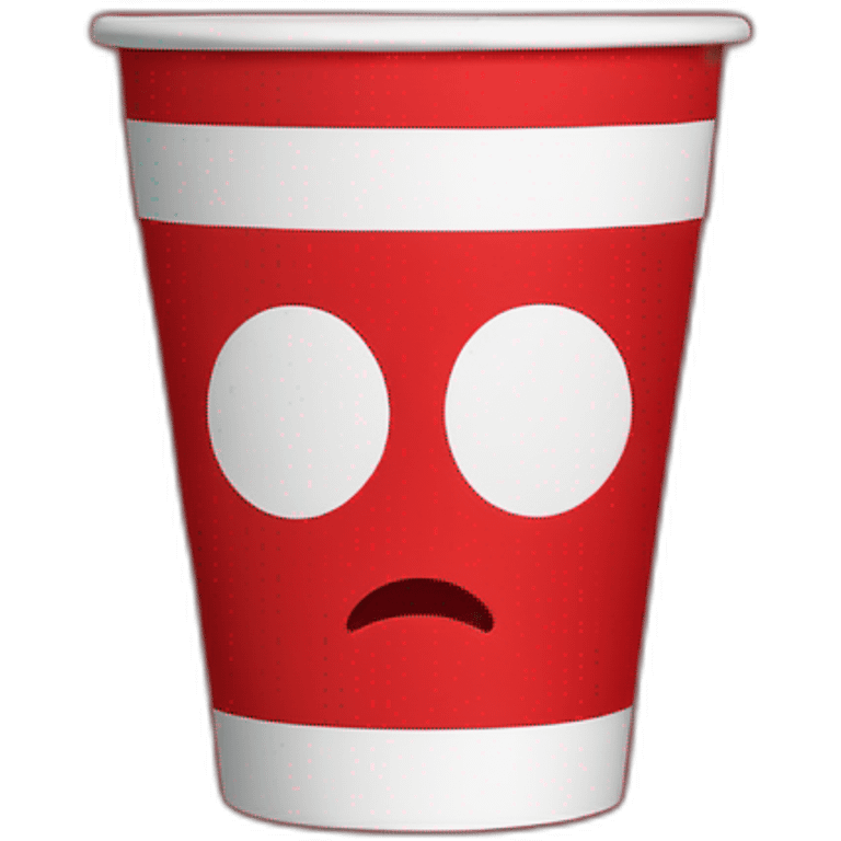 upside down empty red party cup emoji