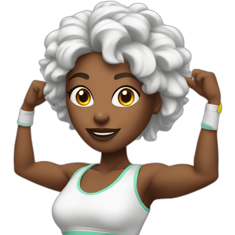 femme blanche en tenue de zumba emoji