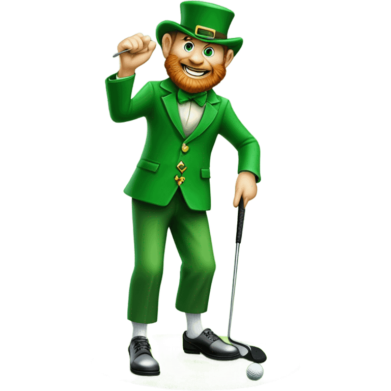 Leprechaun golfer emoji