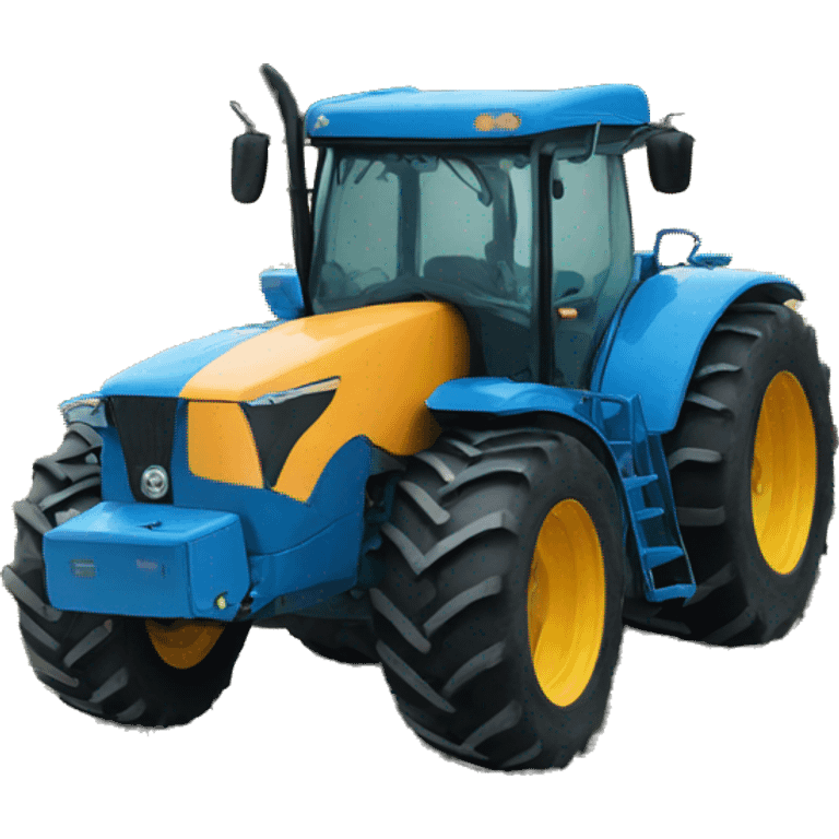 Blue tractor emoji