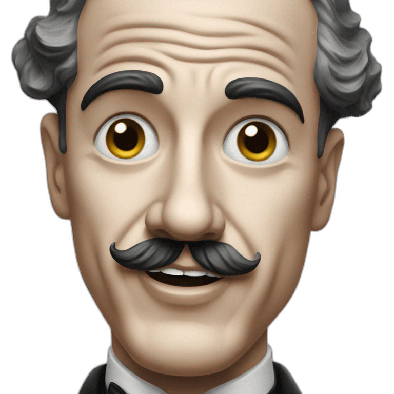 charlie chaplin with square  emoji