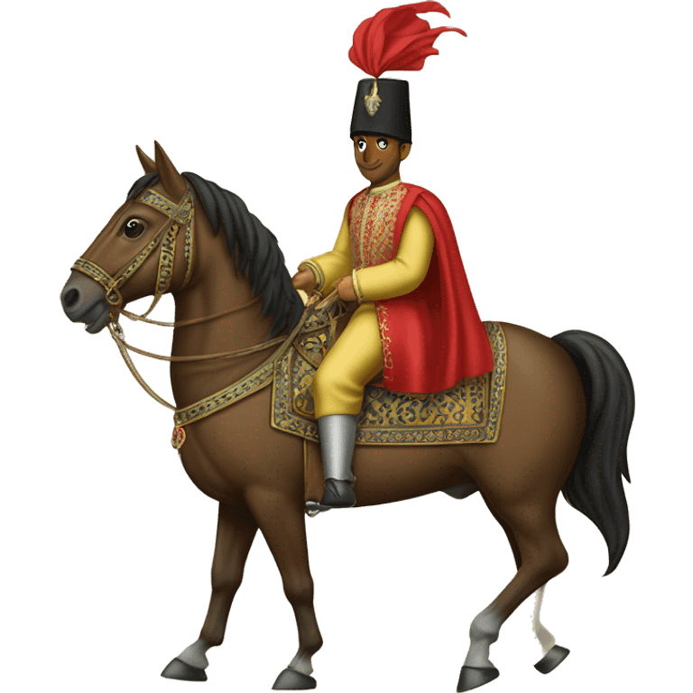 young Sultan Süleyman on horseback emoji