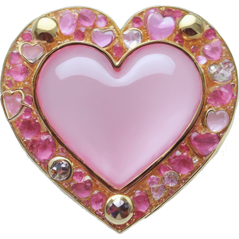 Sailor moon gemstone pink heart transformation brooch  emoji