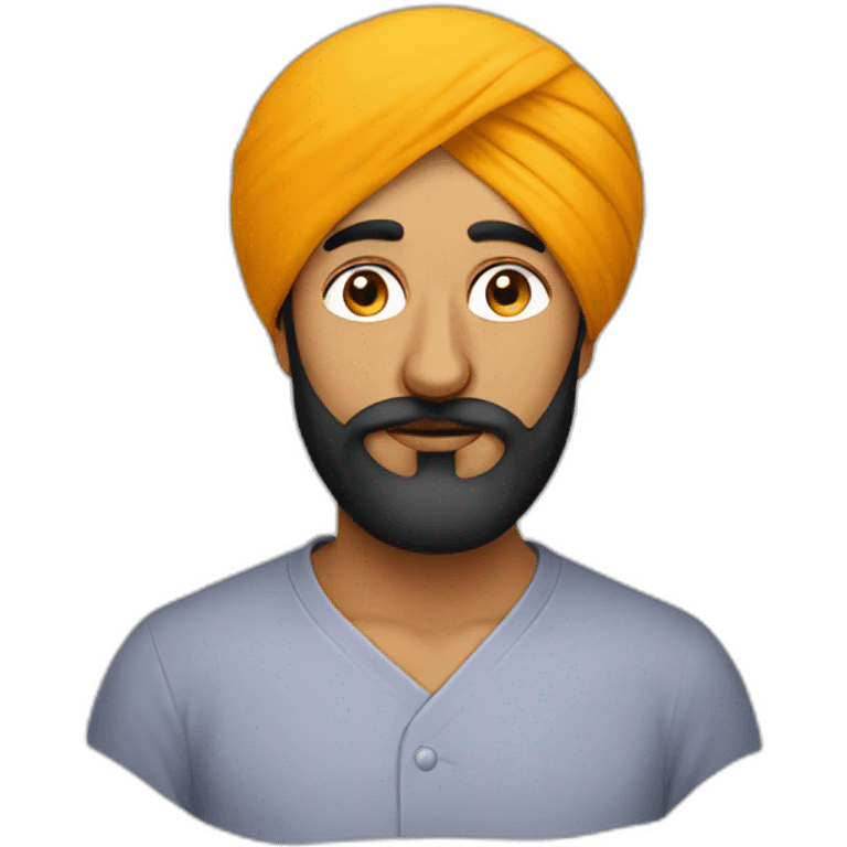 sikh man thinking emoji