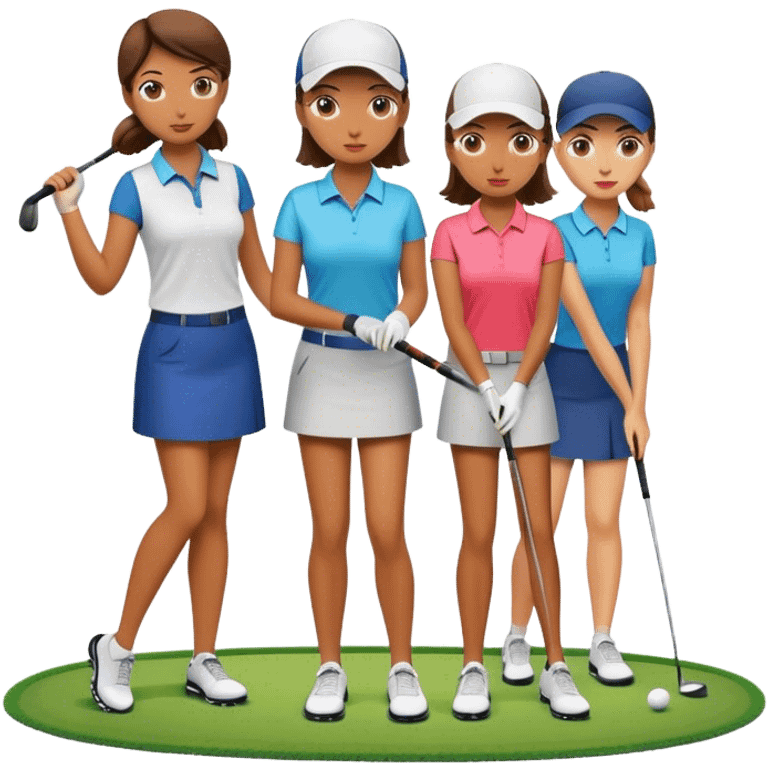 Golf people , female center emoji