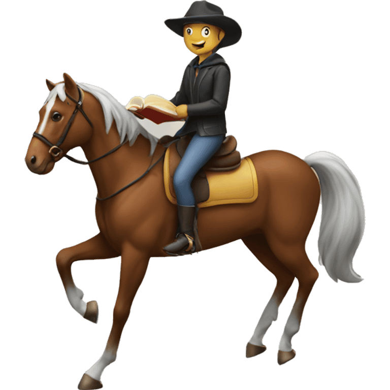 riding a book emoji