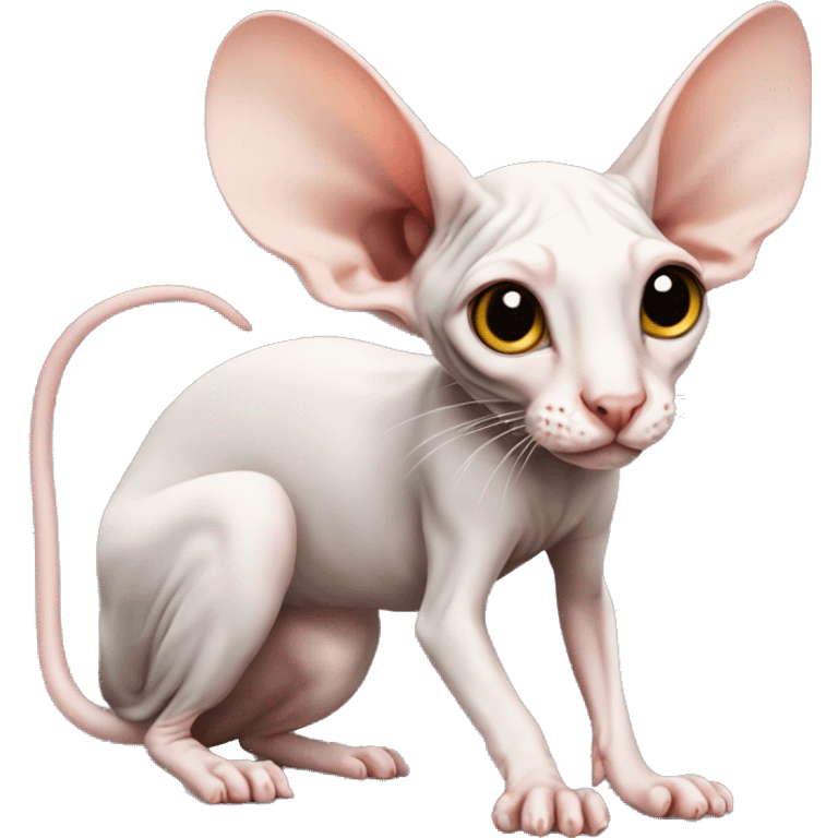 Sphynx-Rat-Mouse-Hybrid full body siamse colour  emoji