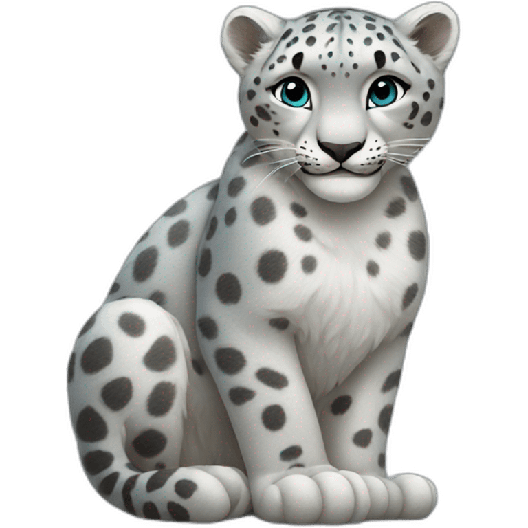 showing the heart with the paws of a snow leopard emoji