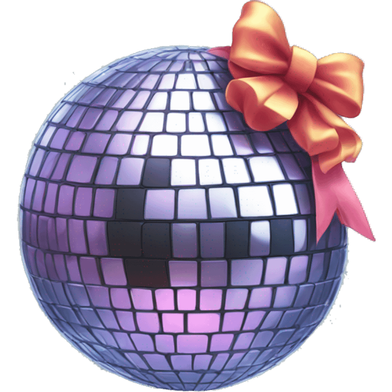 disco ball with bow on top  emoji