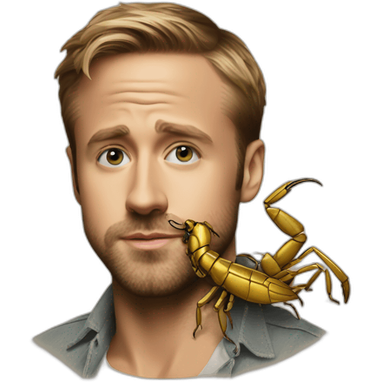 Ryan Gosling with a scorpion emoji